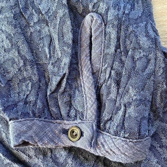 Lucky Brand Blue Lace Peasant Top Size XS - Picture 8 of 16